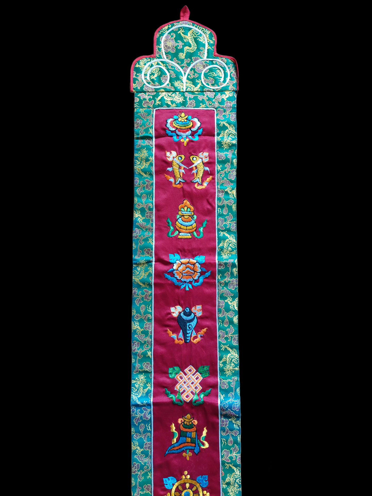 Tibetan wallhanger "Eight Auspicious Symbols"