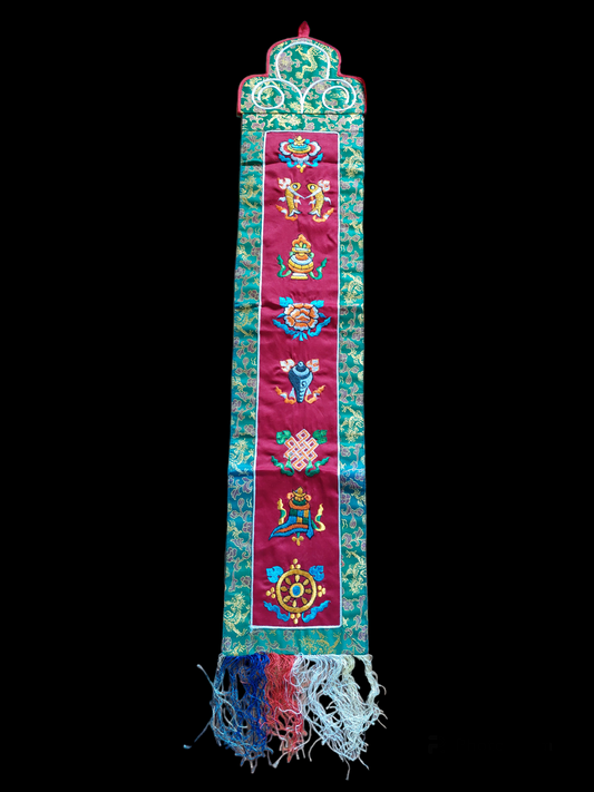 Tibetan wallhanger "Eight Auspicious Symbols"