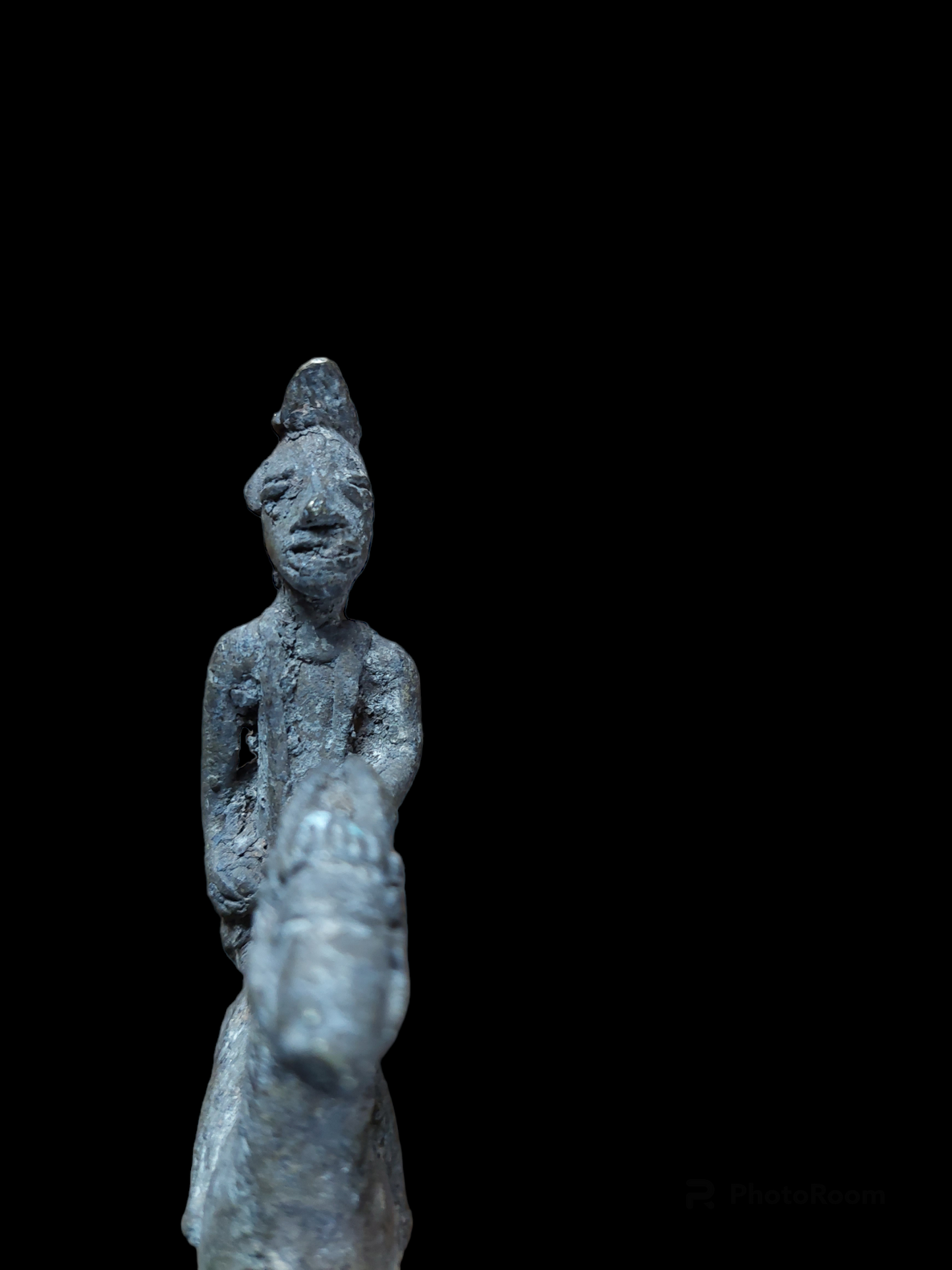 Antique figurine of a warrior on horse