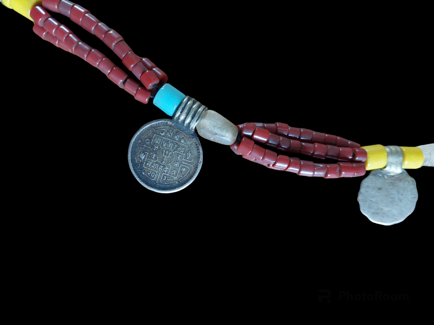 Vintage Indian tribal coin necklace