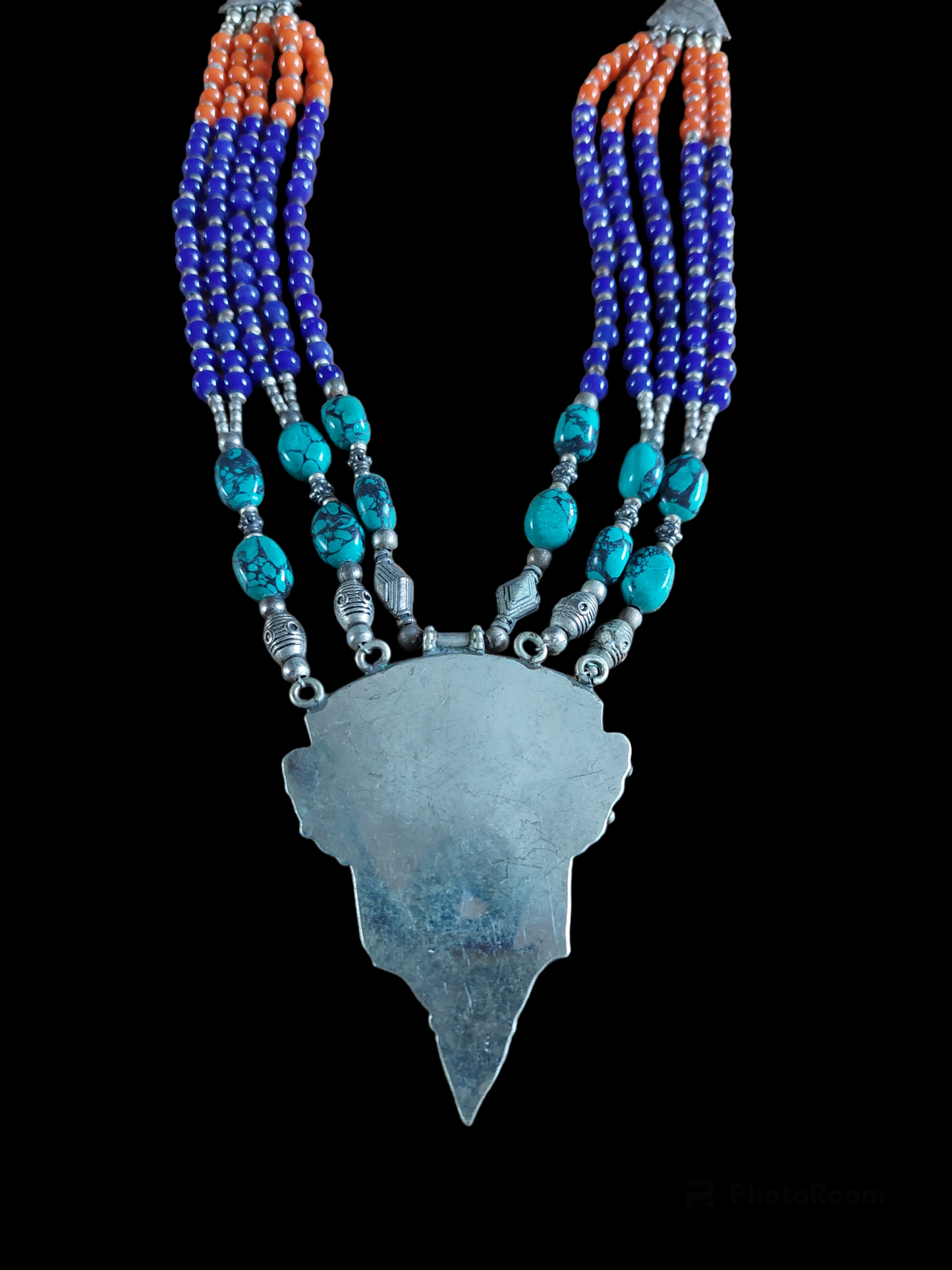 Vintage Tibetan gemstone necklace