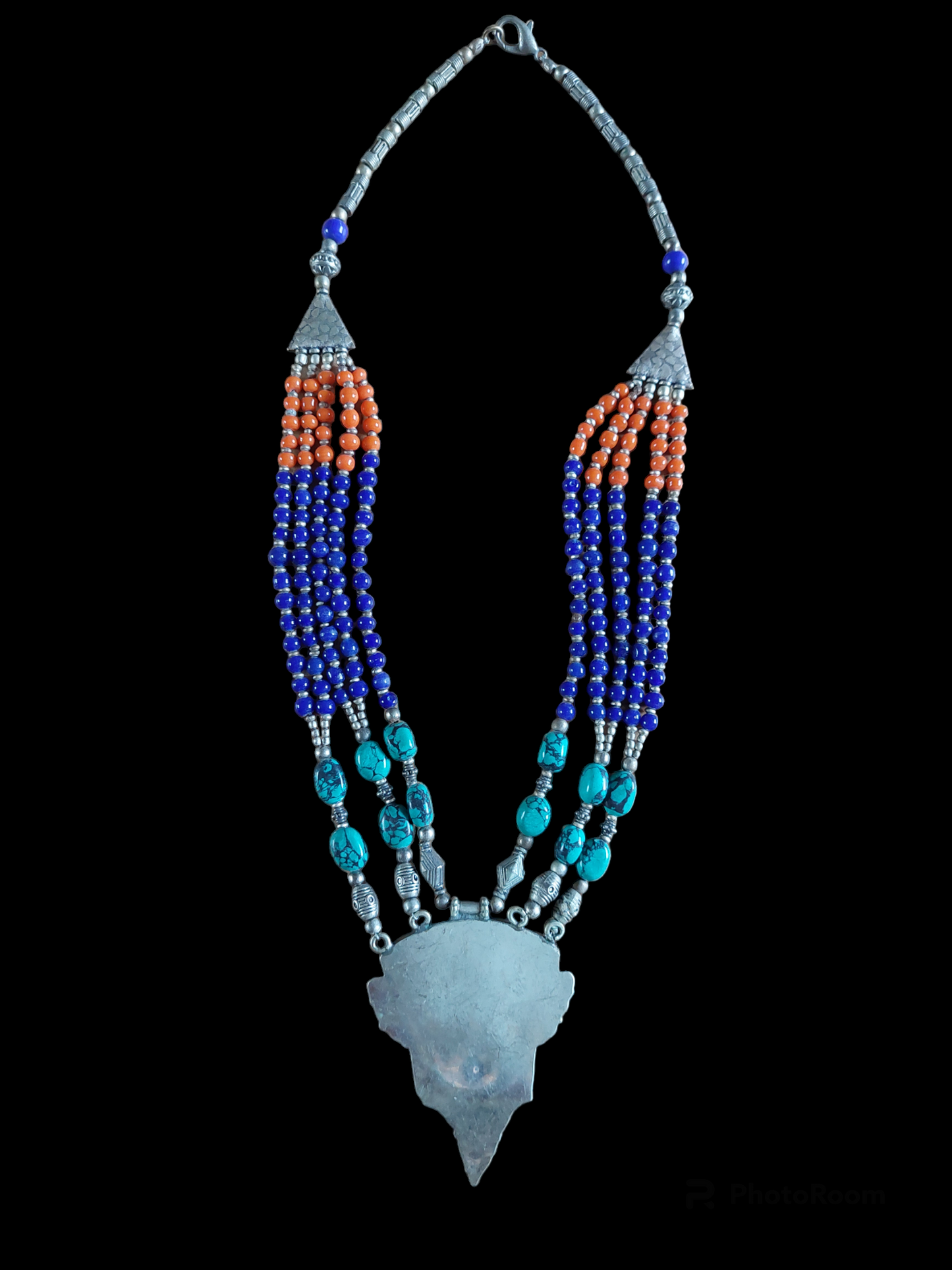 Vintage Tibetan gemstone necklace