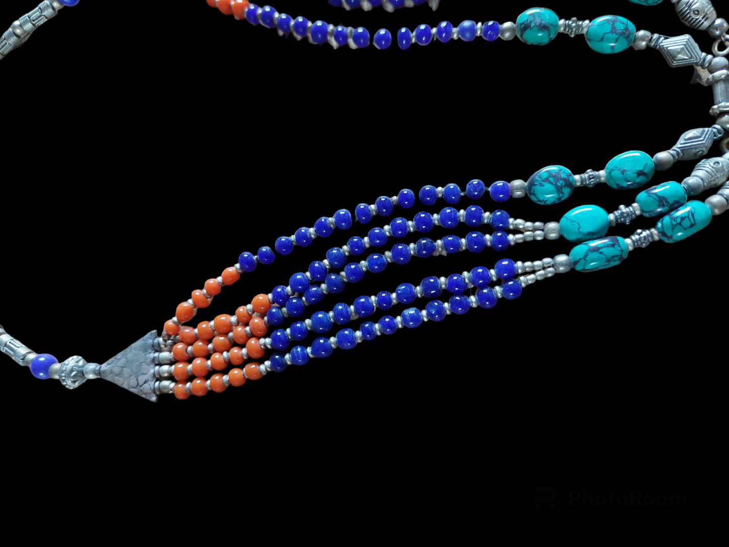 Vintage Tibetan gemstone necklace