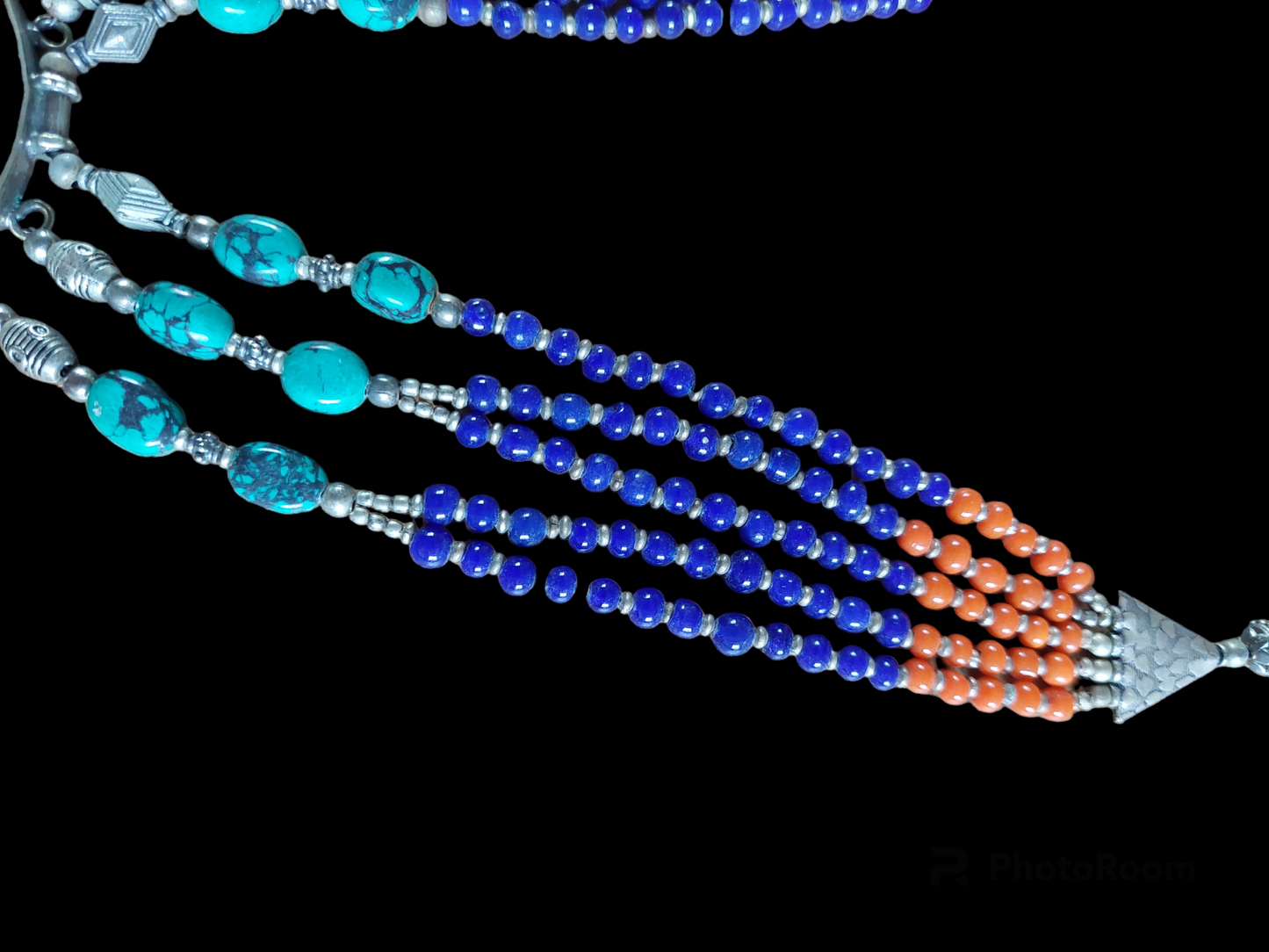 Vintage Tibetan gemstone necklace