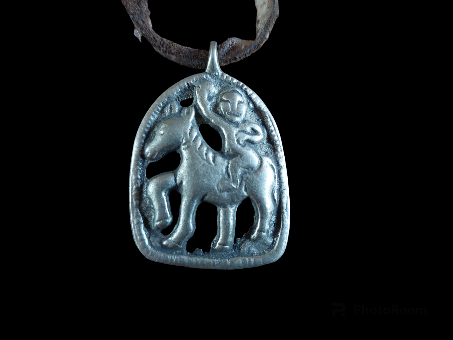 Old Tibetan silver bronze thogchag pendant Palden Lhamo