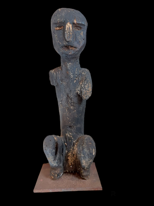 Antique Nepalese wooden putali statue