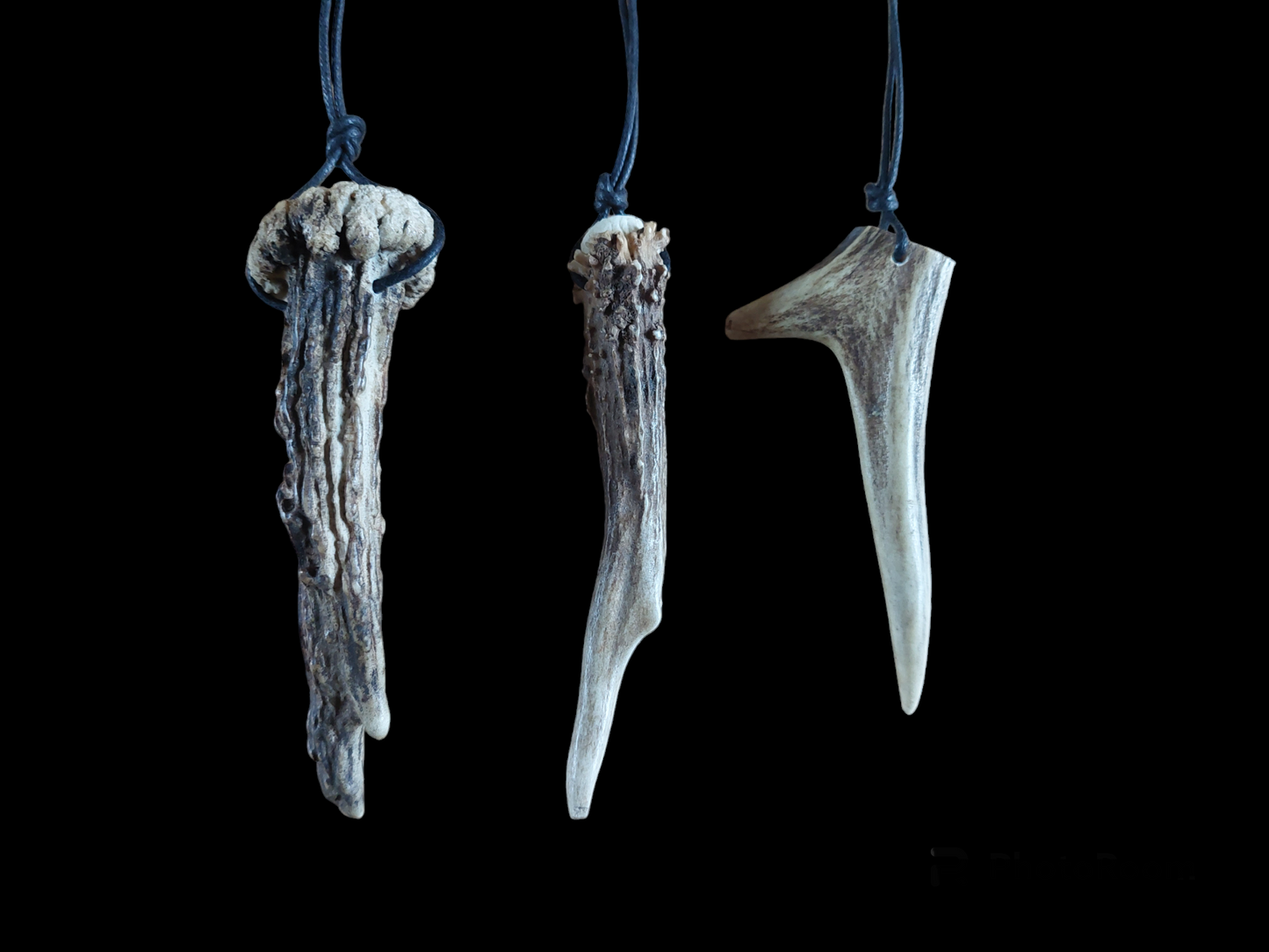 Roe deer antler necklaces