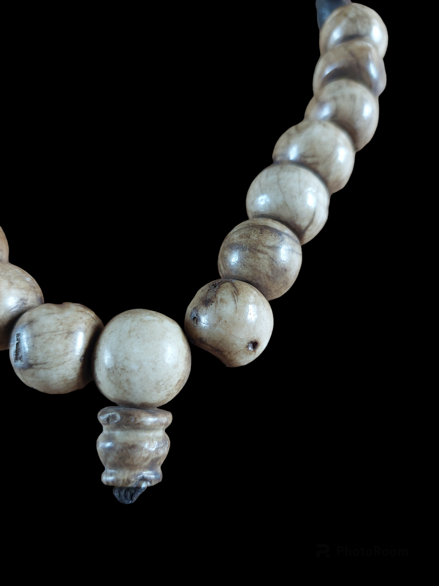 Vintage Tibetan conch shell mala