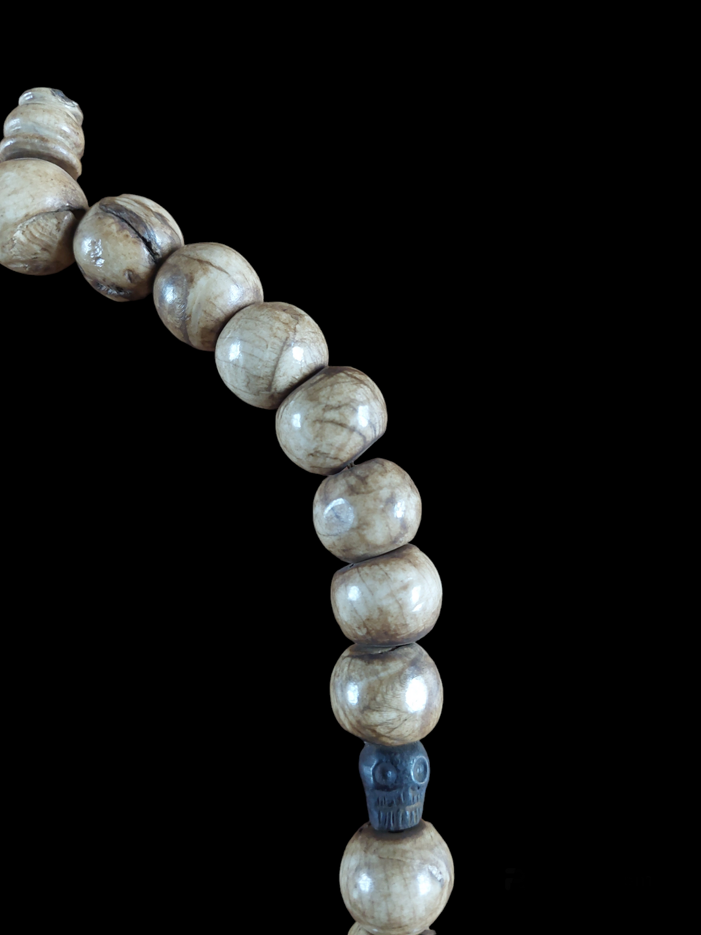 Vintage Tibetan conch shell mala