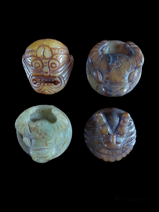 Vintage jade belt buckles