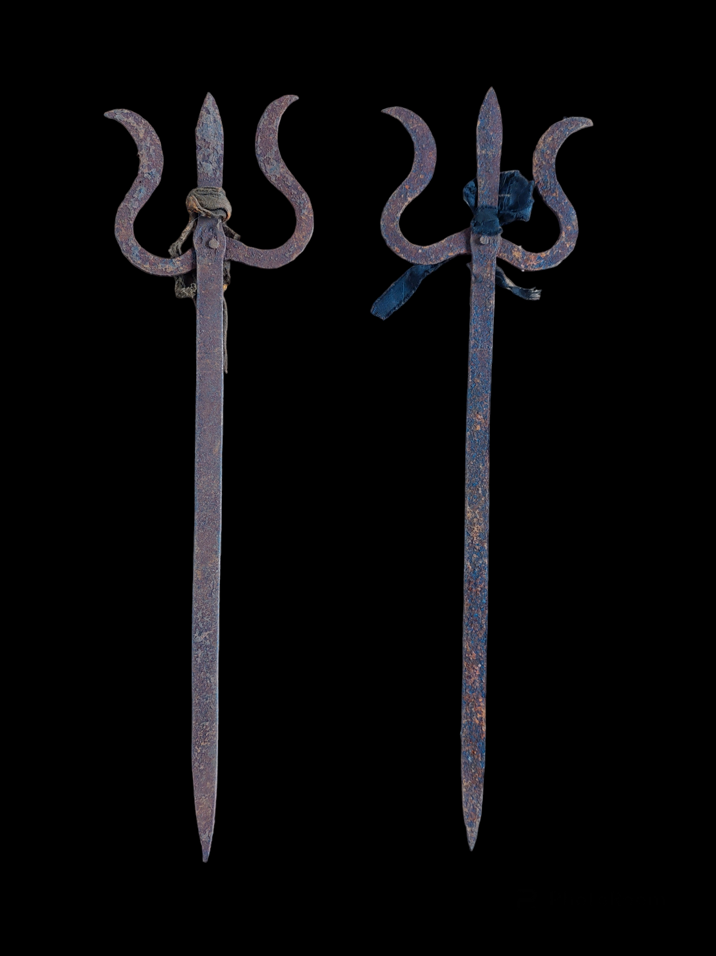Old Nepalese iron trident 40 cm