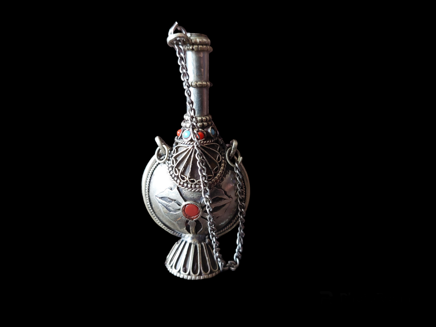 Tibetan silver snuff bottle
