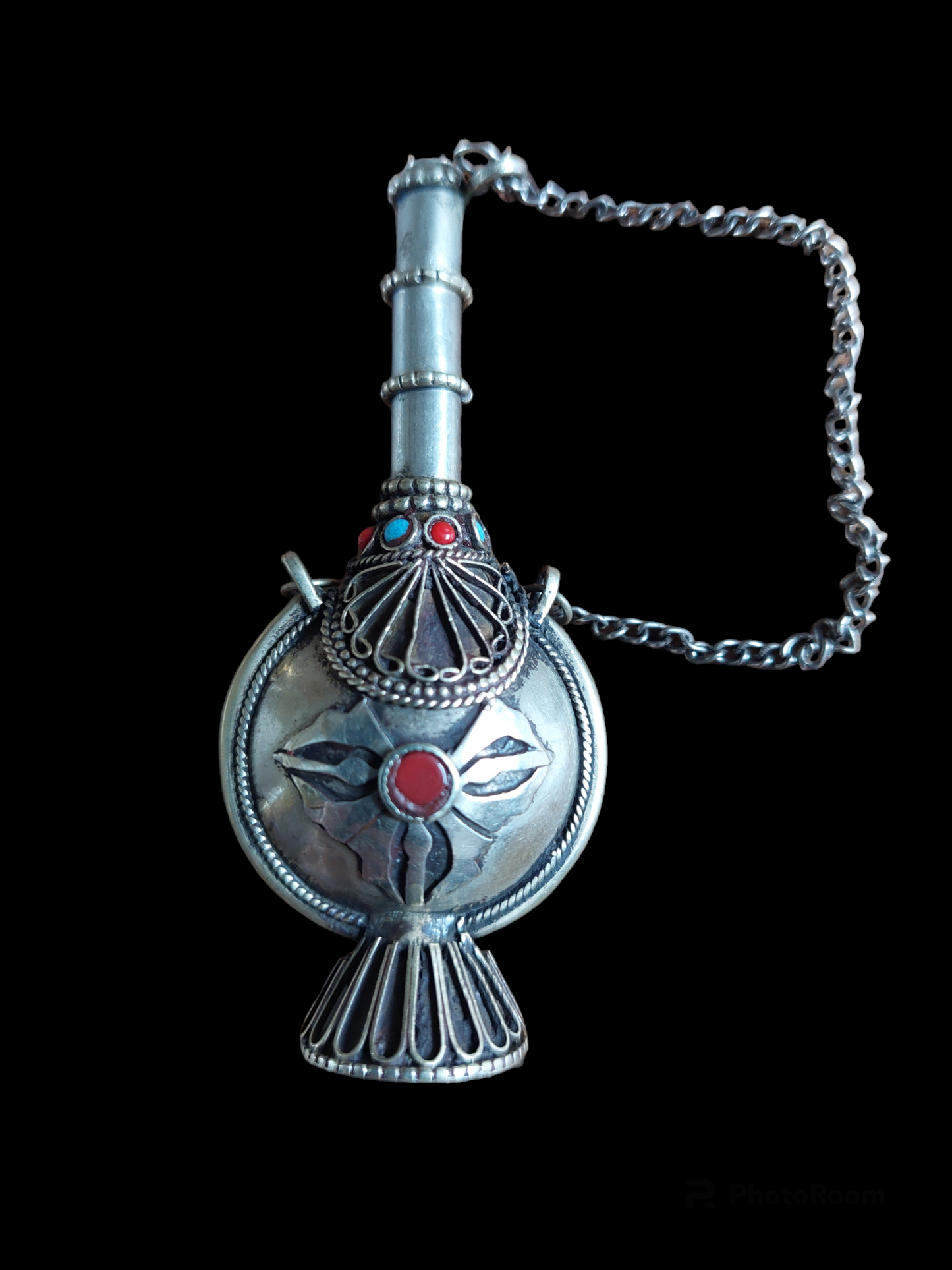 Tibetan silver snuff bottle
