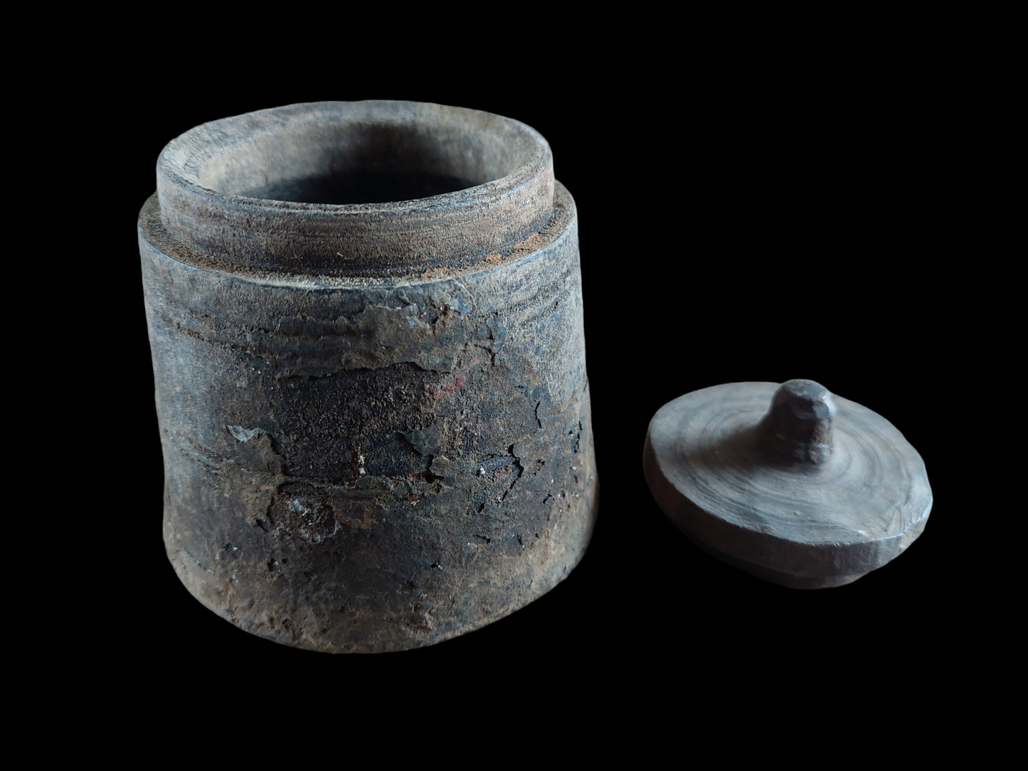 Antique wooden Nepalese yak butter yar #1