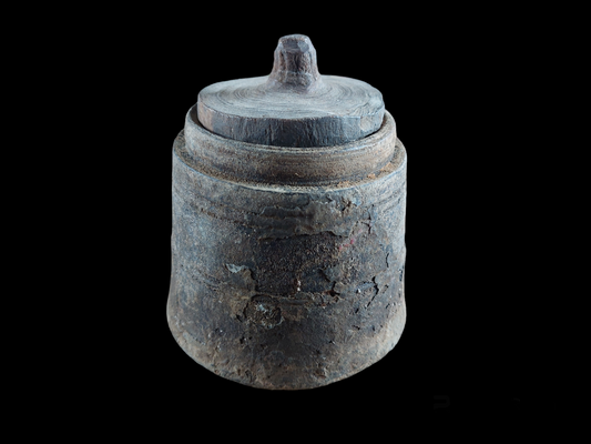 Antique wooden Nepalese yak butter yar #1