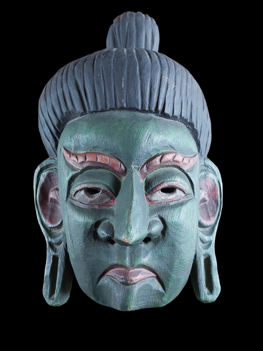 Vintage Nepalese wooden Shiva mask