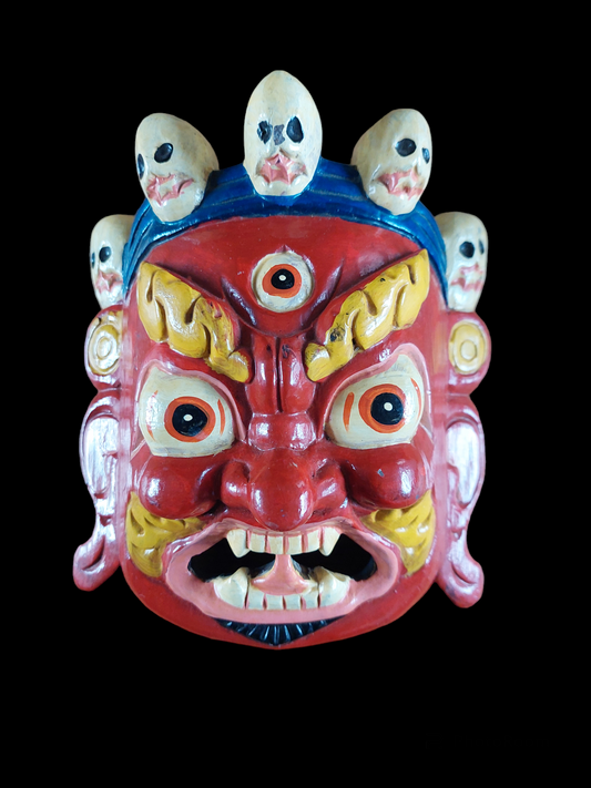 Vintage wooden Mahakala mask #4