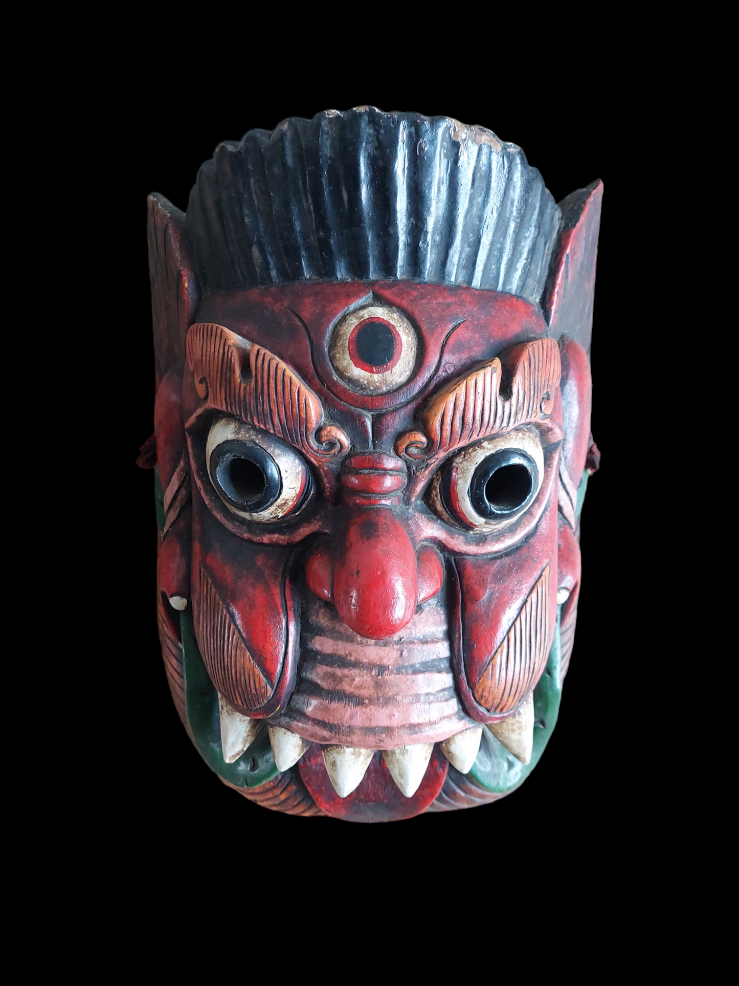 Vintage Nepalese wooden Wrathful Spirit mask #1