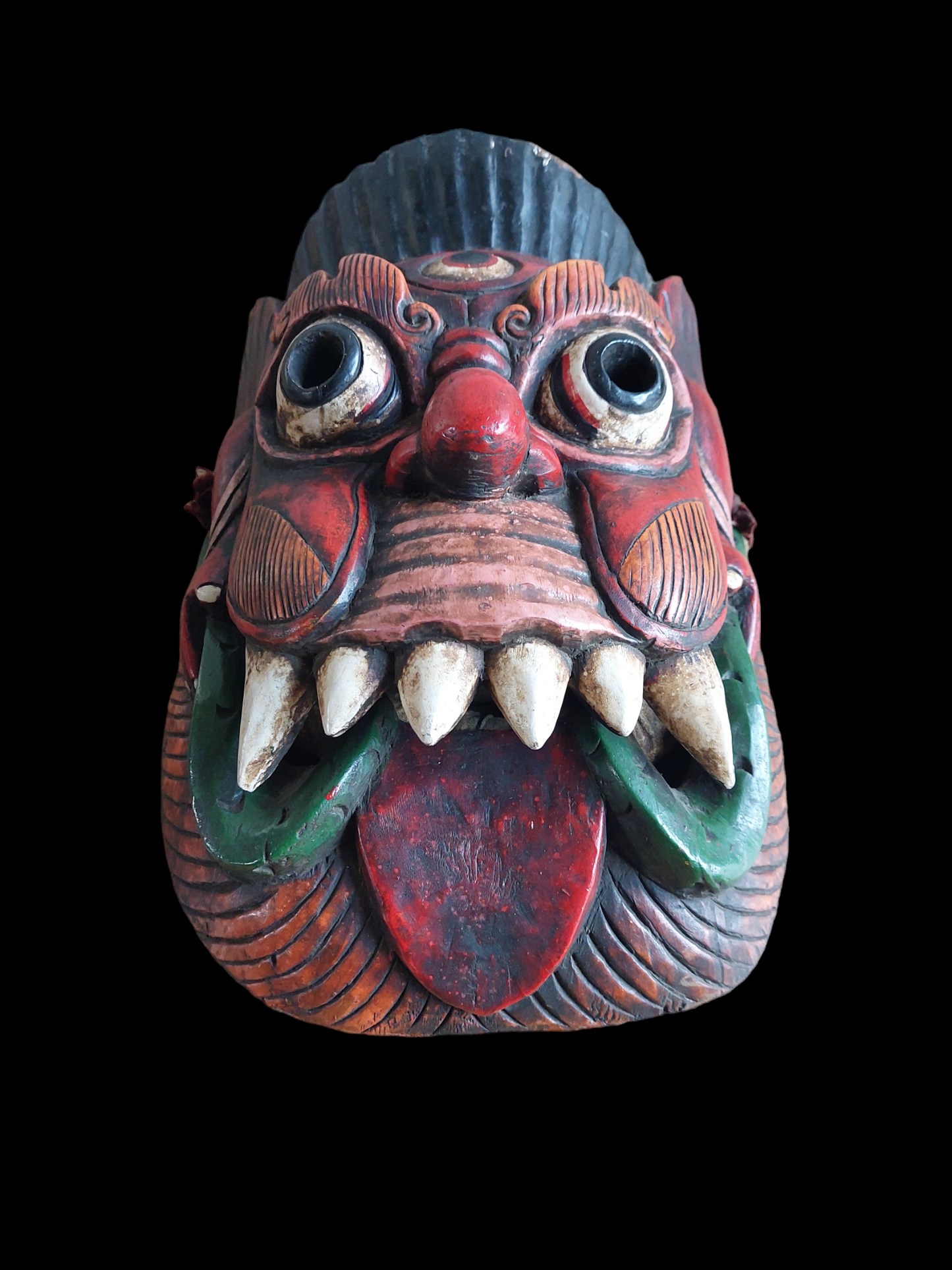 Vintage Nepalese wooden Wrathful Spirit mask #1