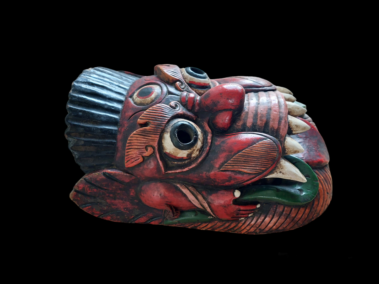 Vintage Nepalese wooden Wrathful Spirit mask #1