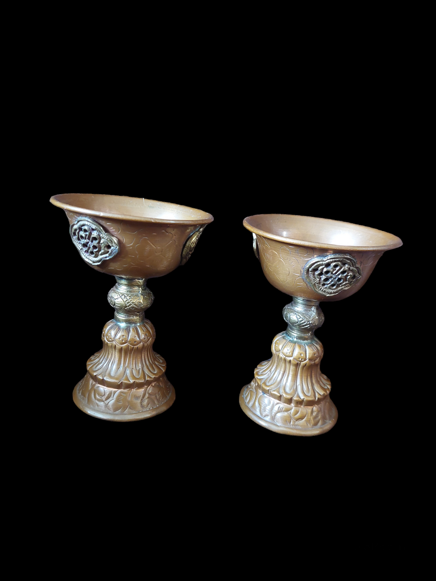 Vintage Tibetan chula ghee lamp 95 millimeters