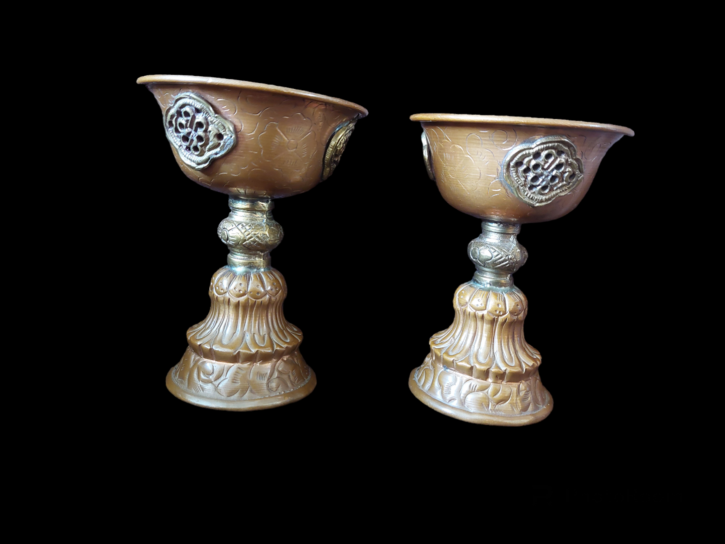 Vintage Tibetan chula ghee lamp 95 millimeters