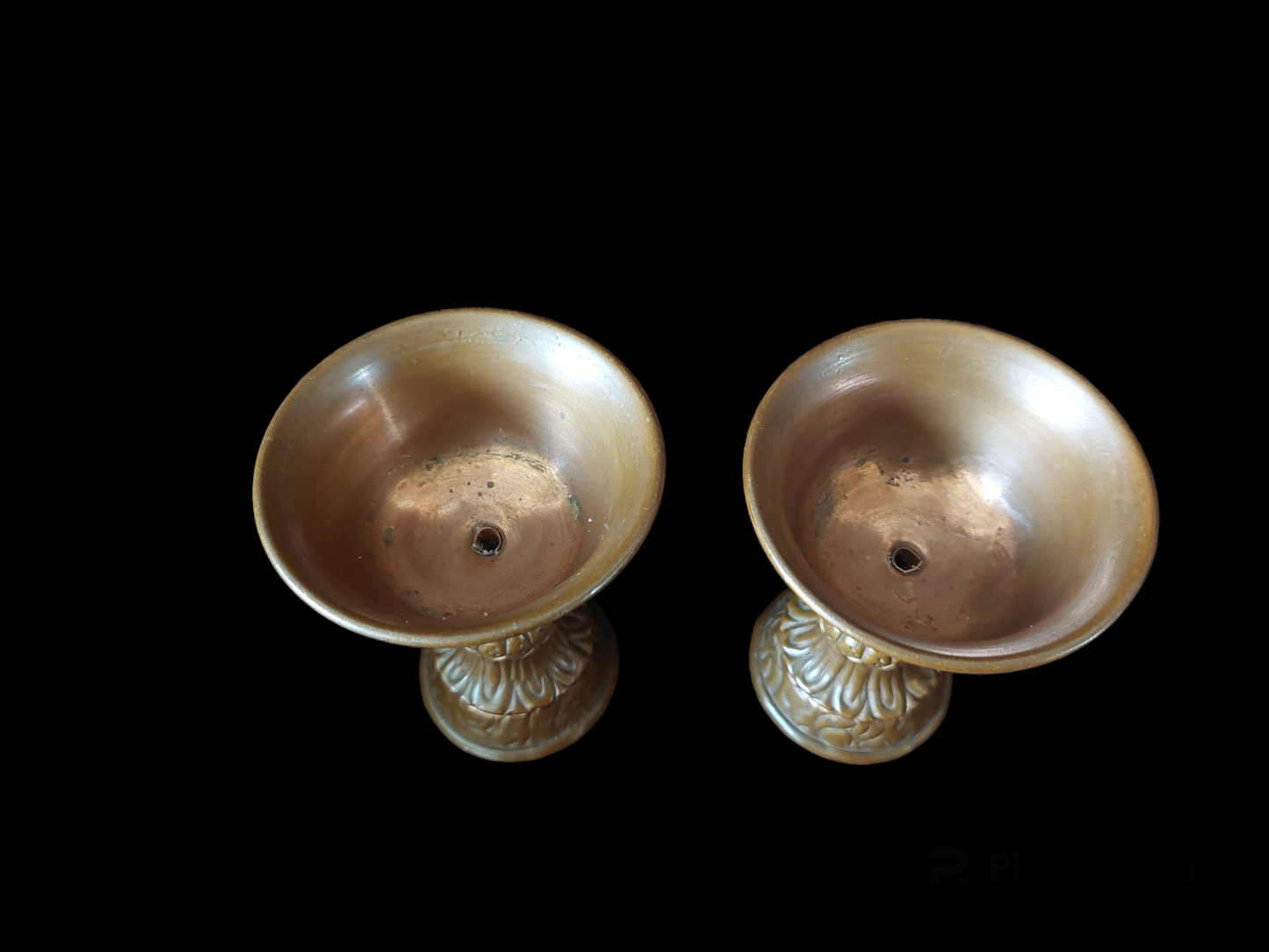 Vintage Tibetan chula ghee lamp 95 millimeters