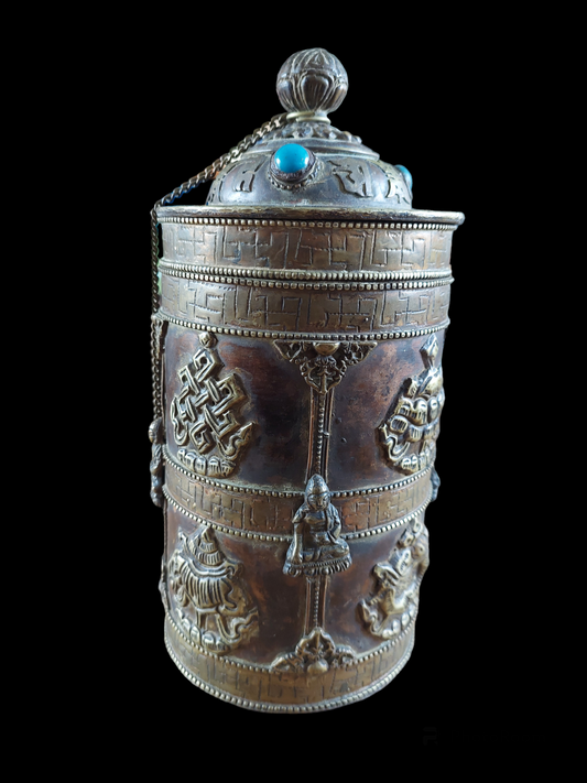 Vintage Tibetan (incense) storage container