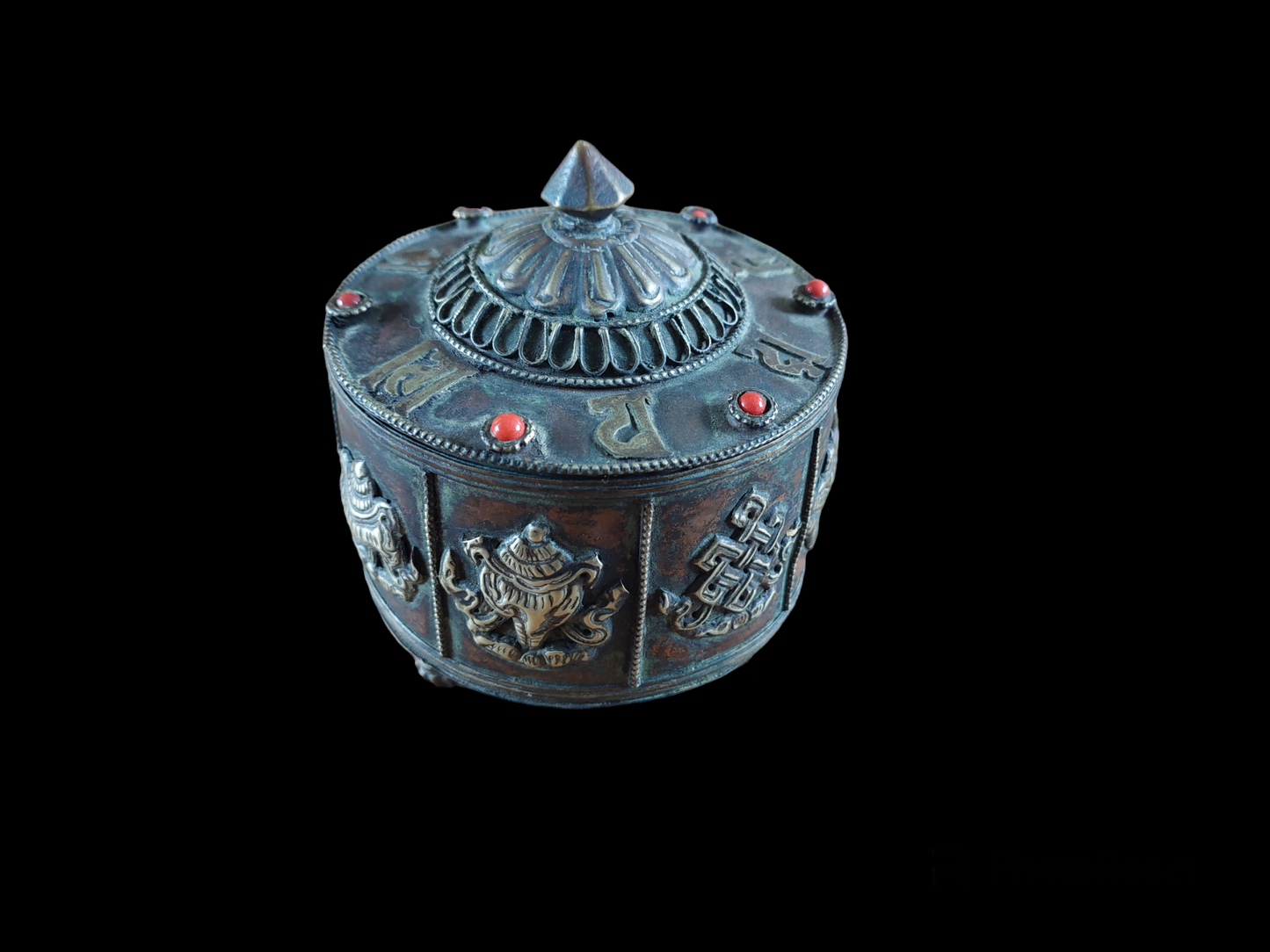 Vintage Tibetan storage box / jewelry box