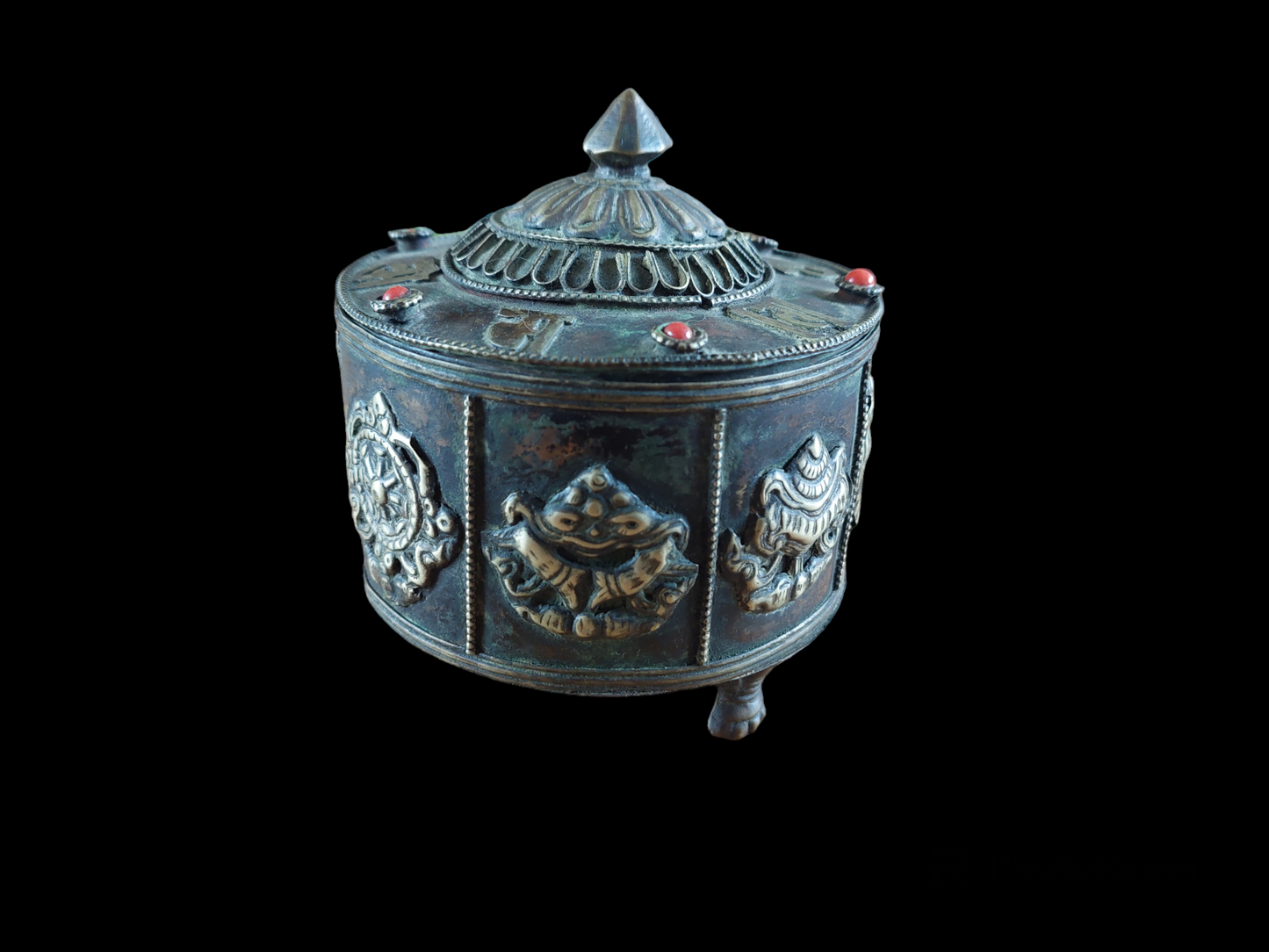 Vintage Tibetan storage box / jewelry box