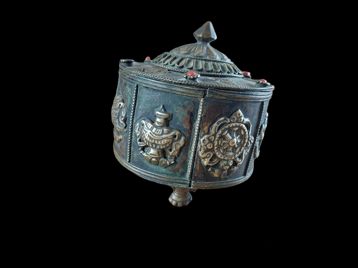Vintage Tibetan storage box / jewelry box