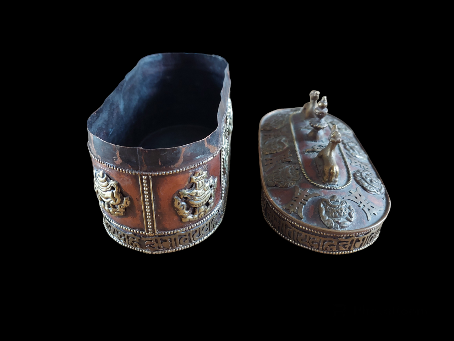 Vintage Tibetan (incense) storage box