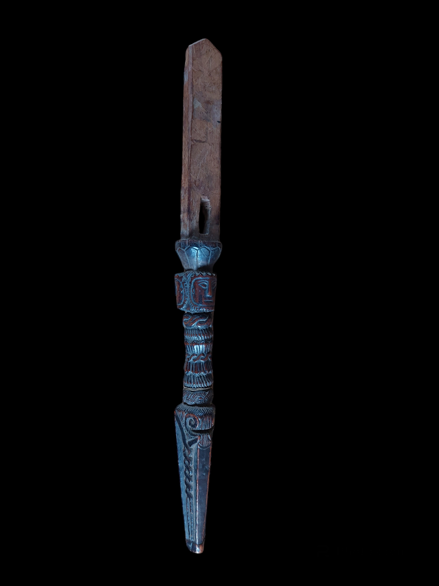 Antique Nepalese dhyangro drum handle