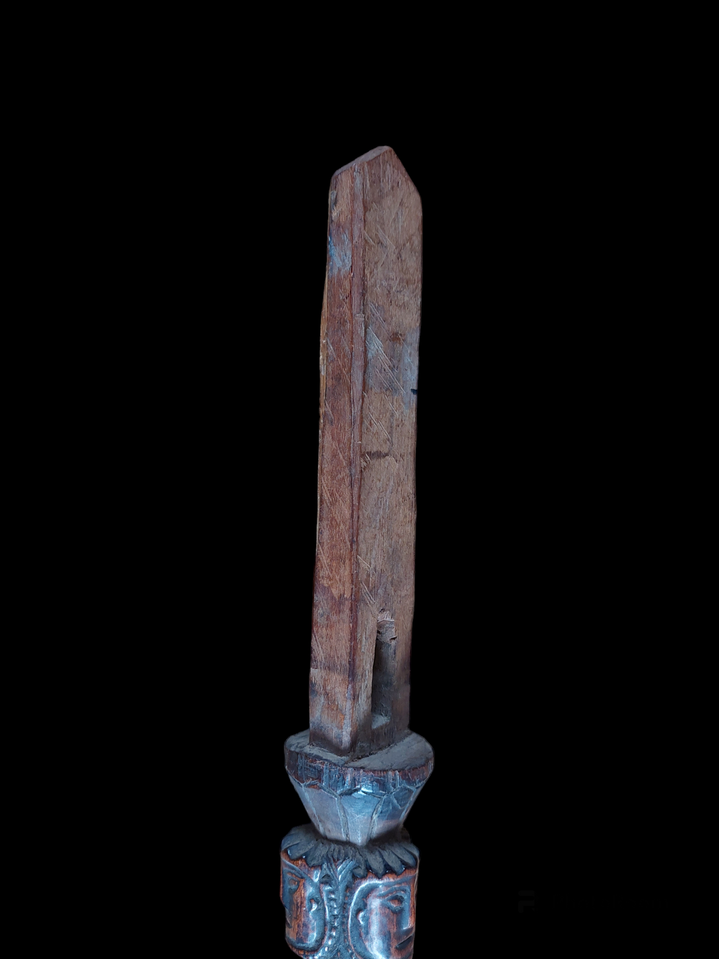Antique Nepalese dhyangro drum handle