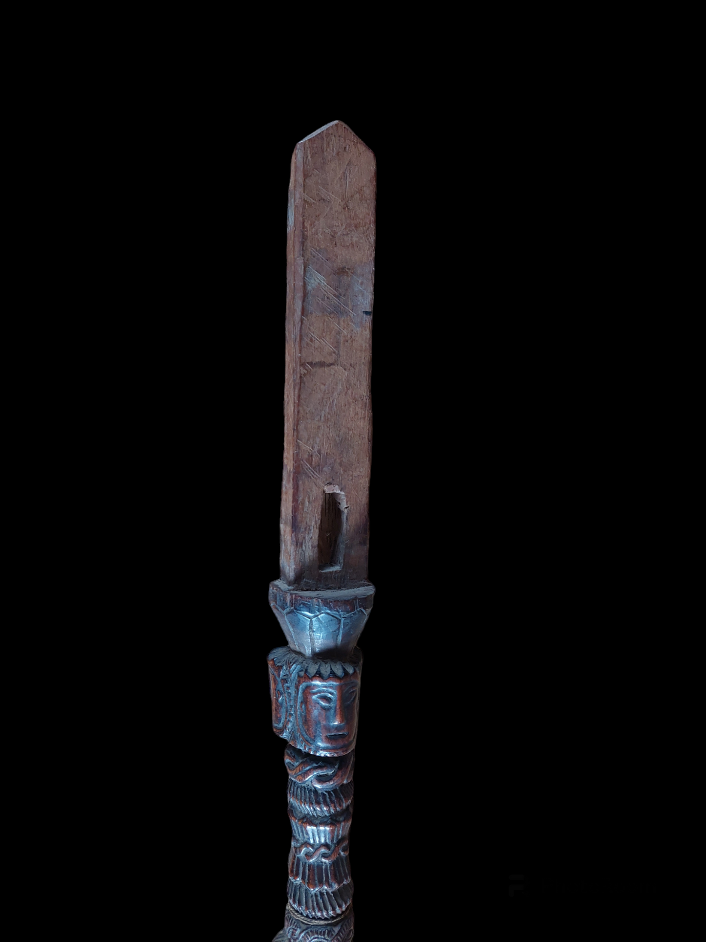 Antique Nepalese dhyangro drum handle