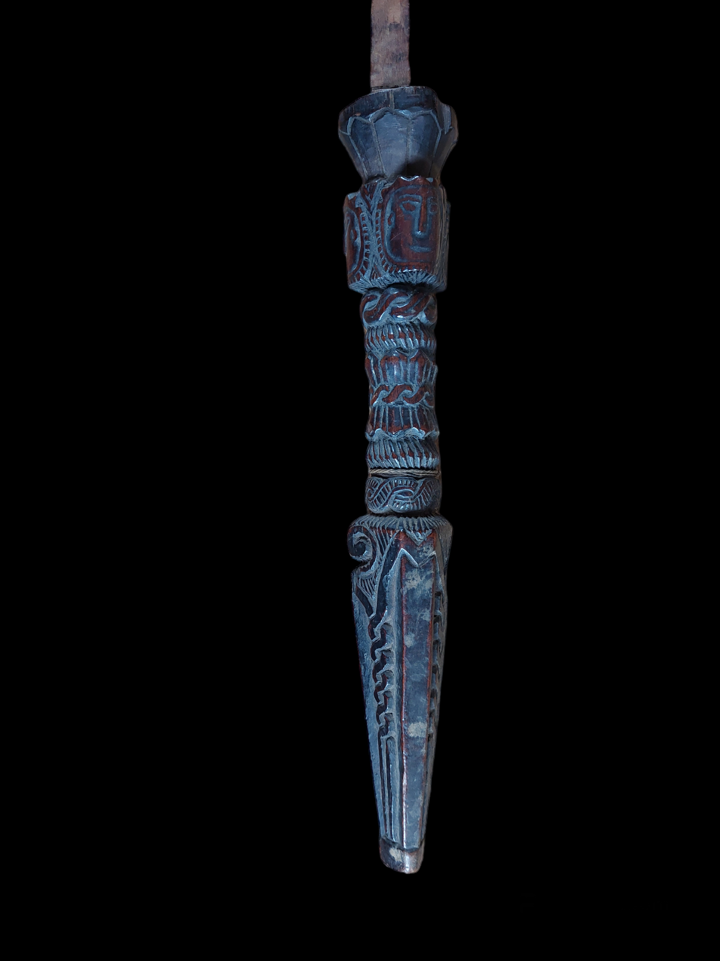 Antique Nepalese dhyangro drum handle