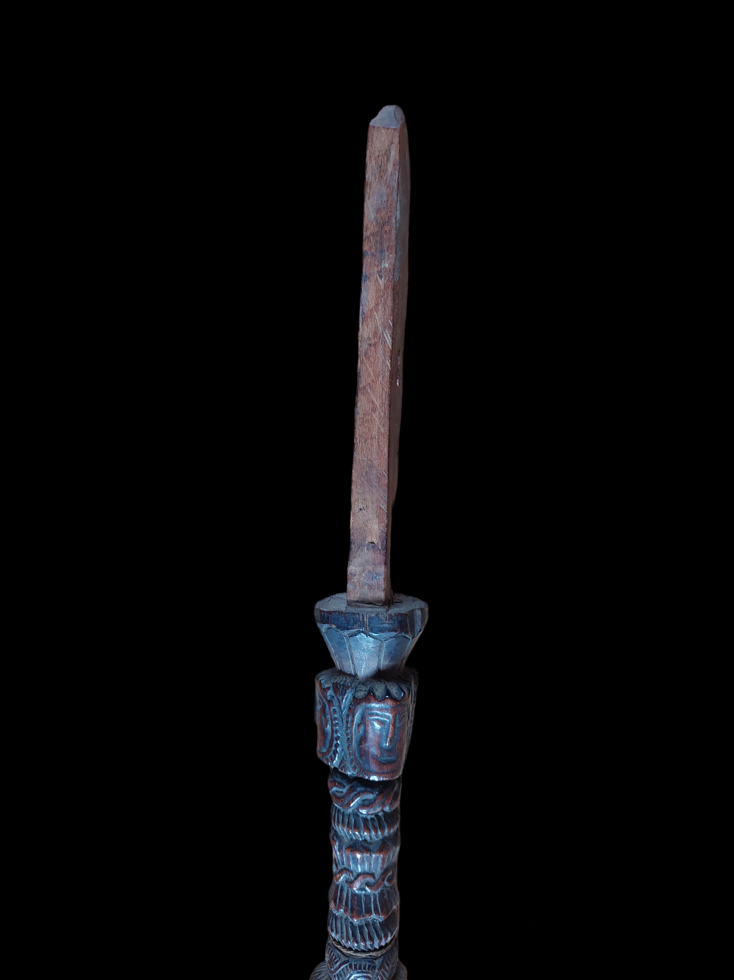 Antique Nepalese dhyangro drum handle
