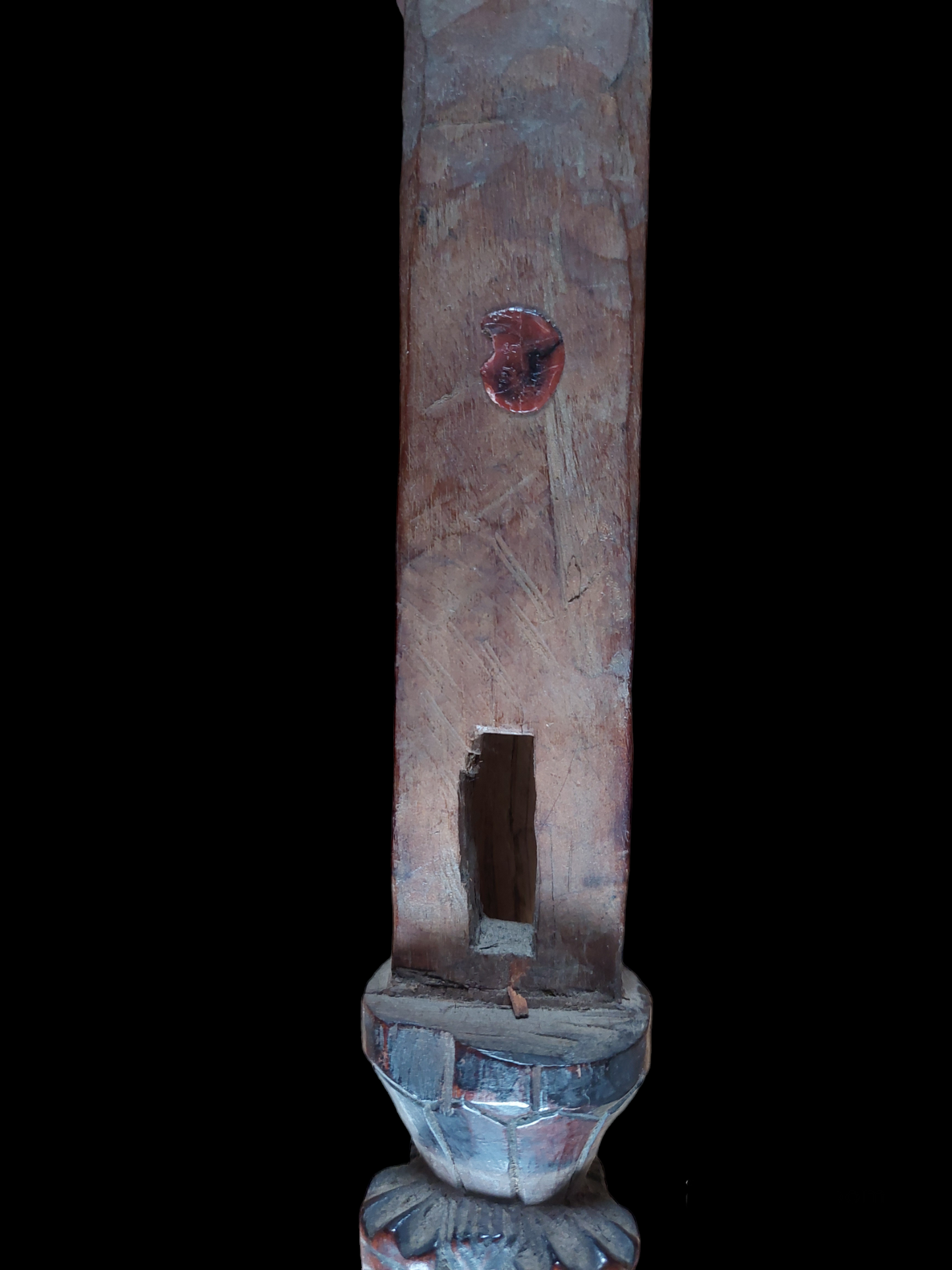 Antique Nepalese dhyangro drum handle