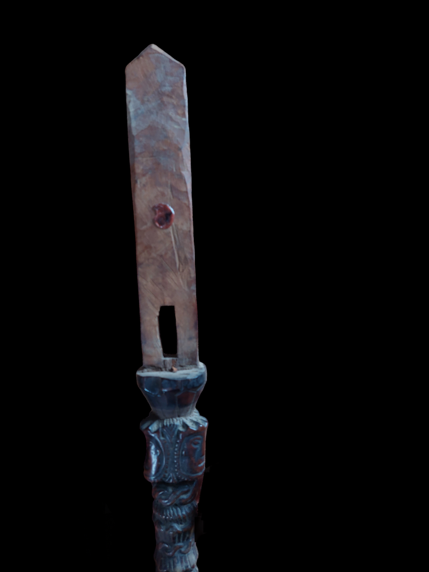 Antique Nepalese dhyangro drum handle