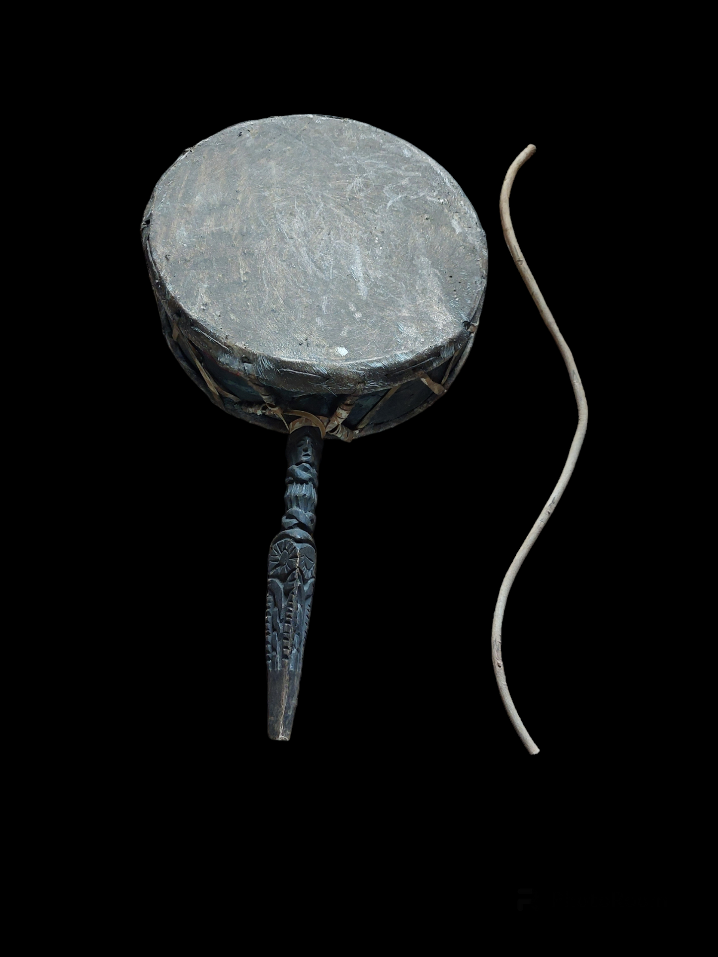 Vintage Nepalese dhyangro drum #2