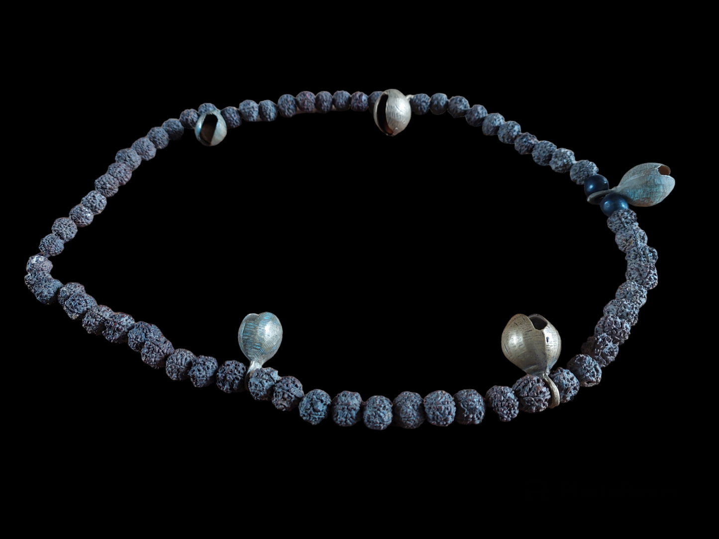 Old Nepalese shamanic rudraksha necklace #10