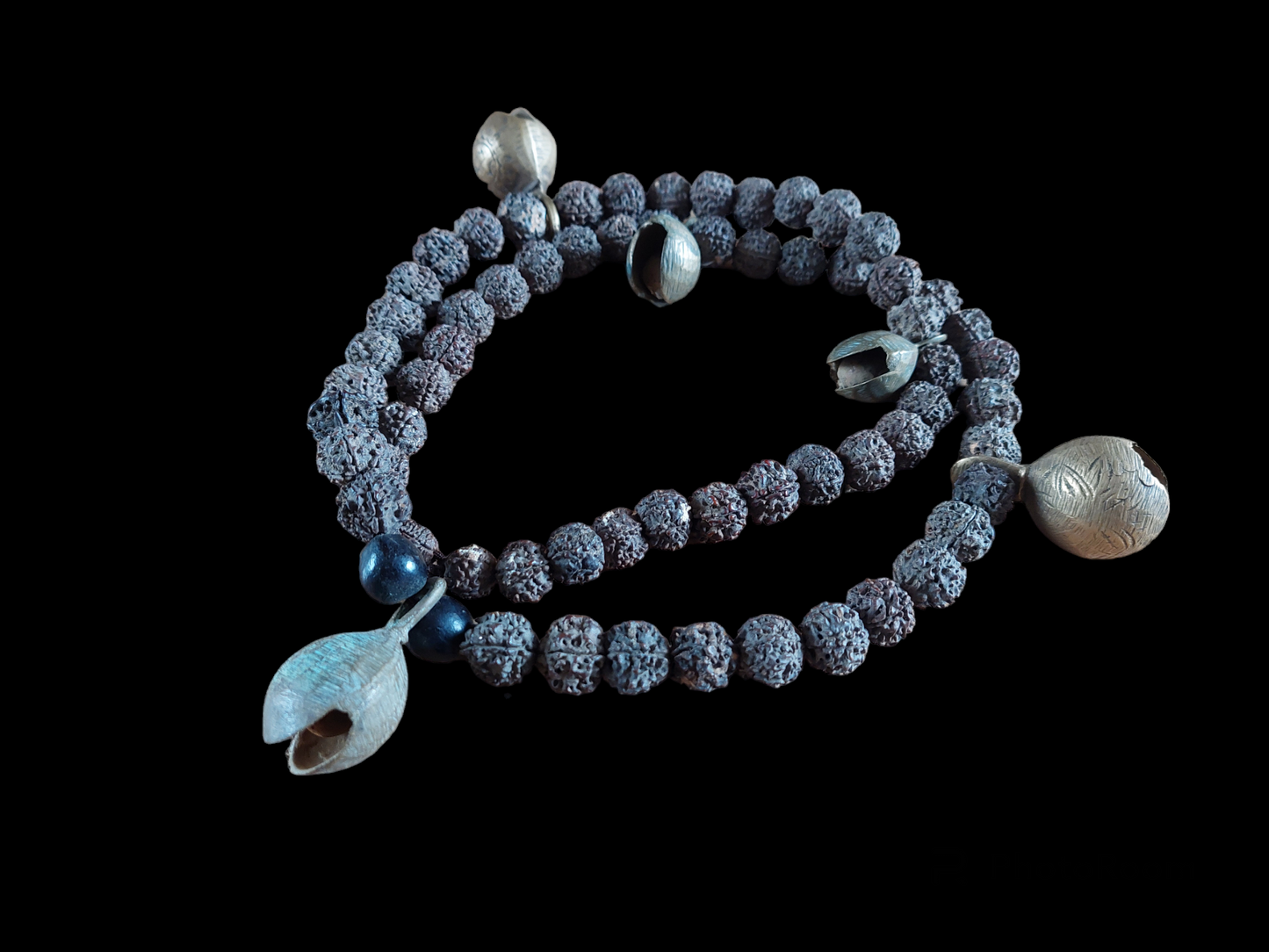 Old Nepalese shamanic rudraksha necklace #10