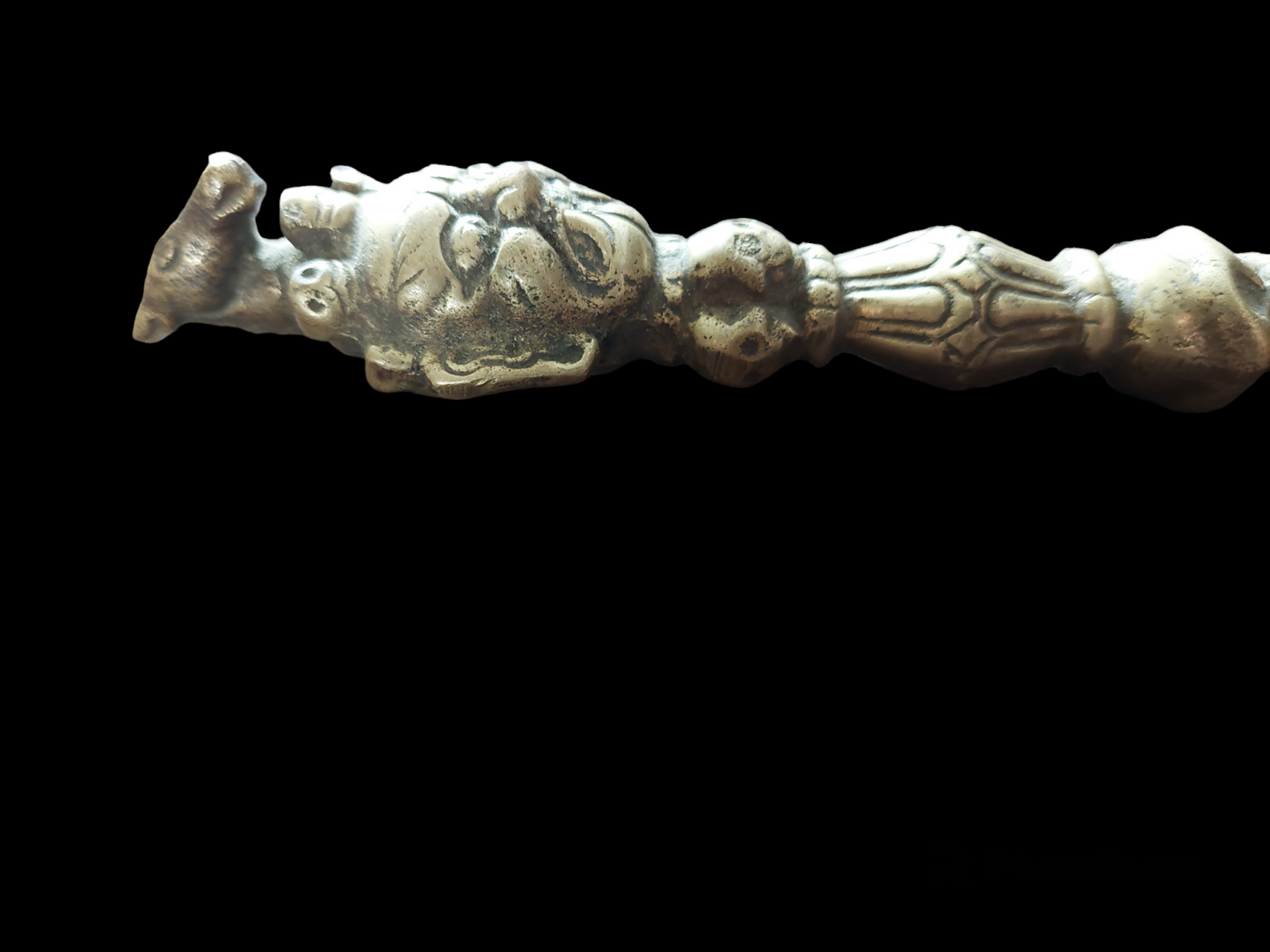 Vintage bronze phurba #5, with stand