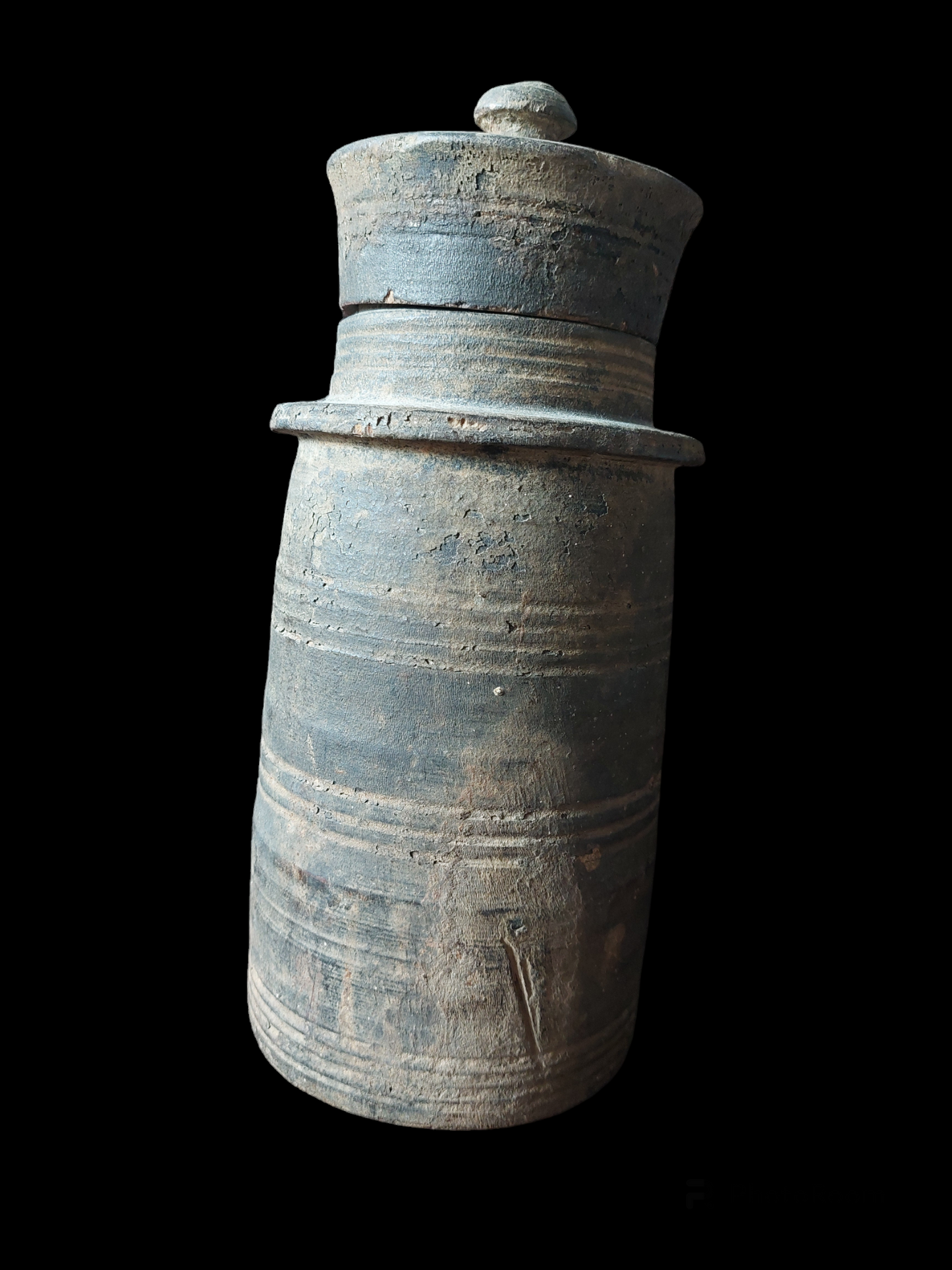 Vintage wooden Nepalese yak butter jar #2