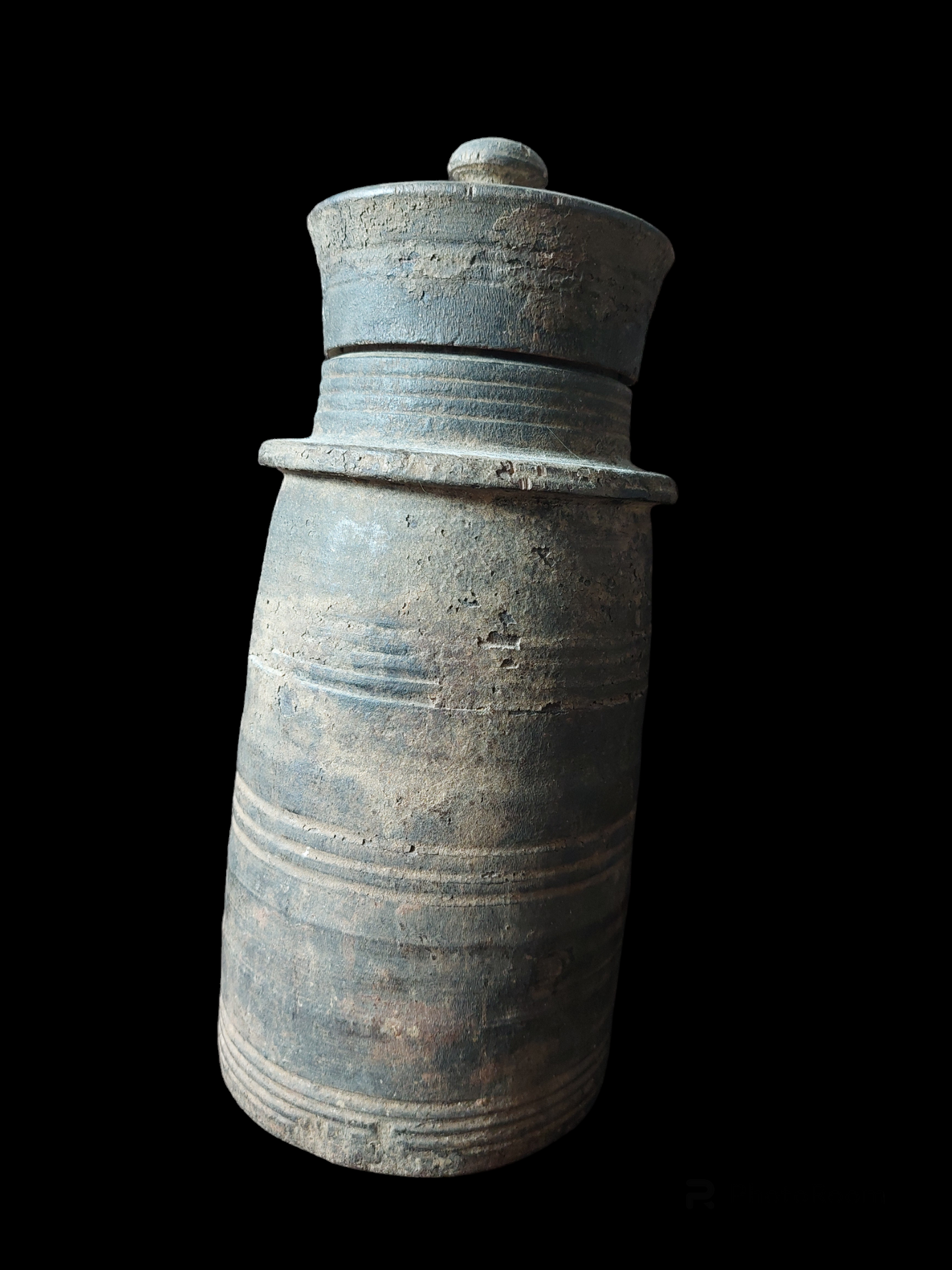 Vintage wooden Nepalese yak butter jar #2