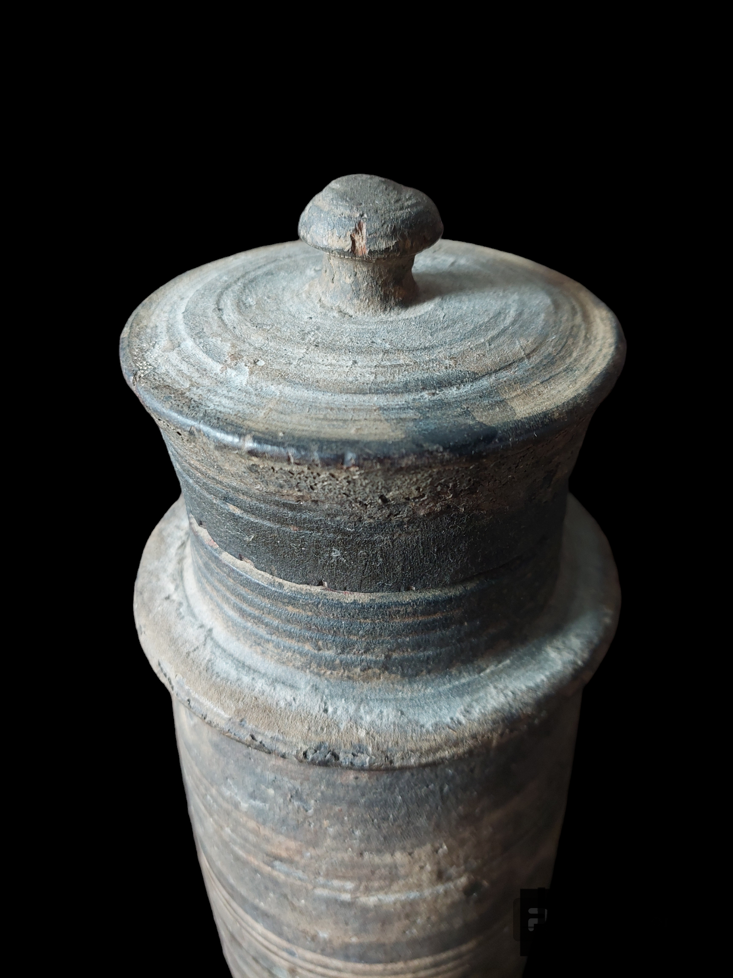 Vintage wooden Nepalese yak butter jar #2