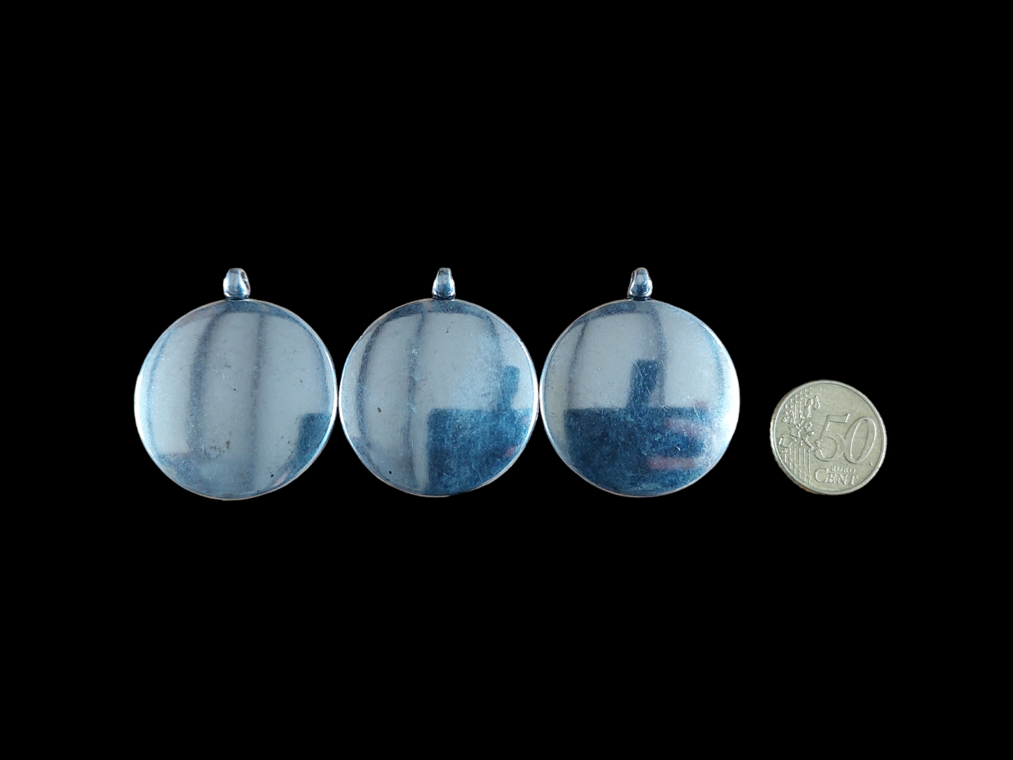 Tibetan alpaca metal mirror Si Pa Ho 40 millimeters