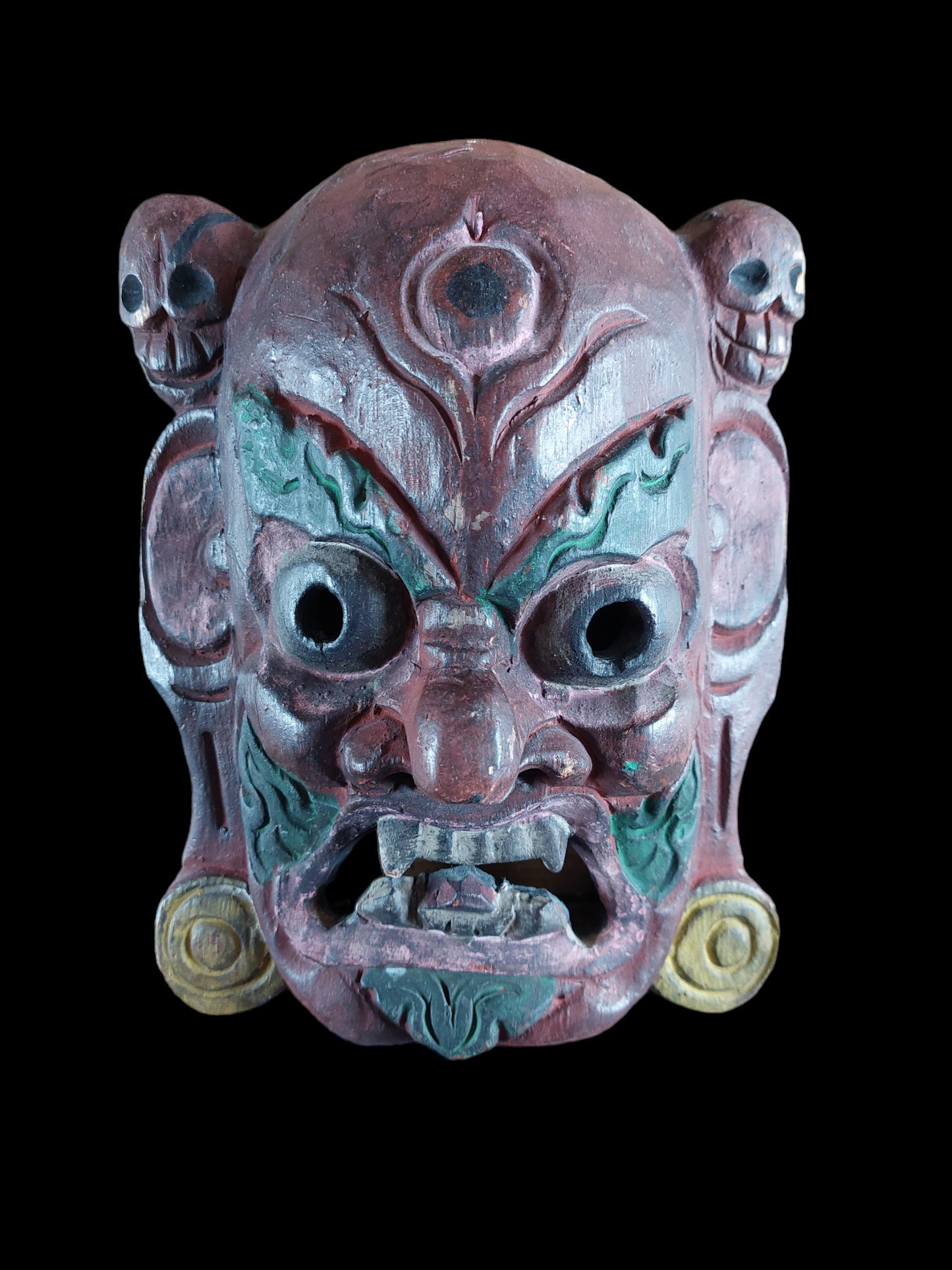 Vintage Nepalese wooden Wrathful Spirit mask #2