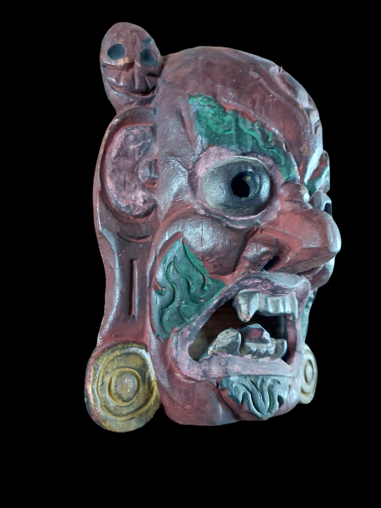 Vintage Nepalese wooden Wrathful Spirit mask #2