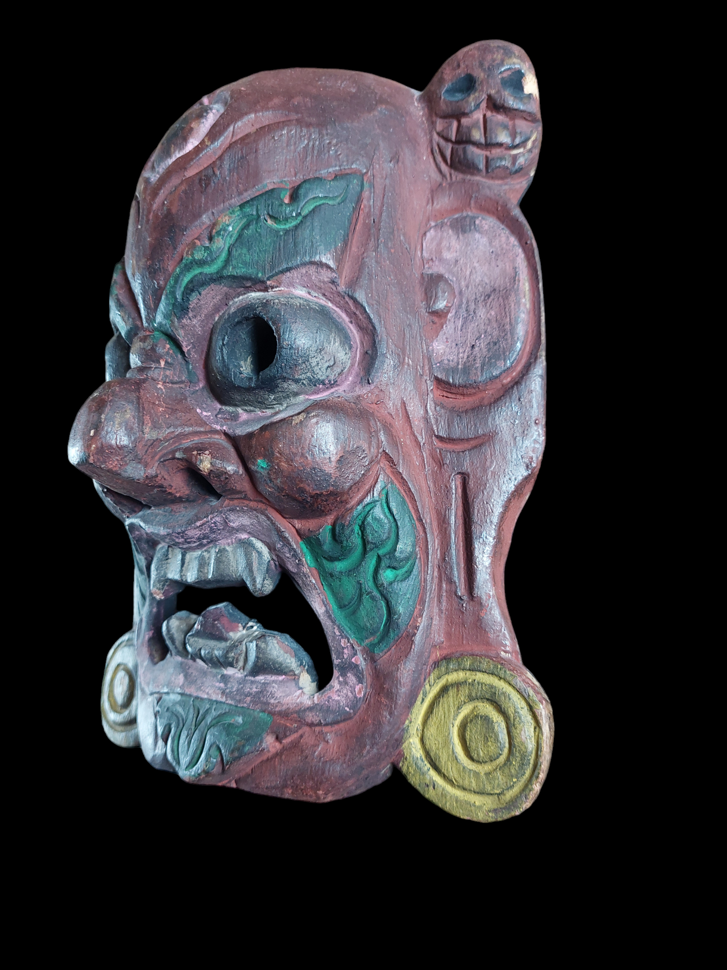 Vintage Nepalese wooden Wrathful Spirit mask #2